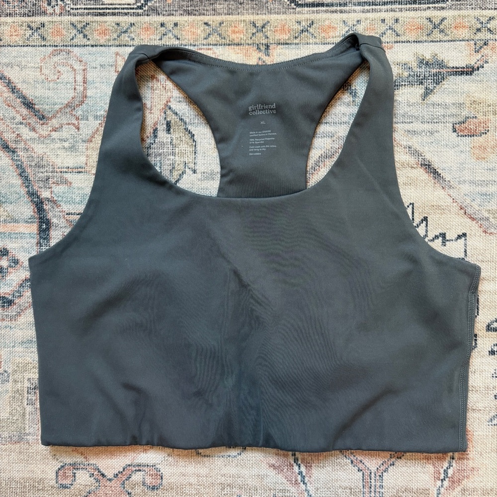 Girlfriend Collective Dark Gray Sports Bra